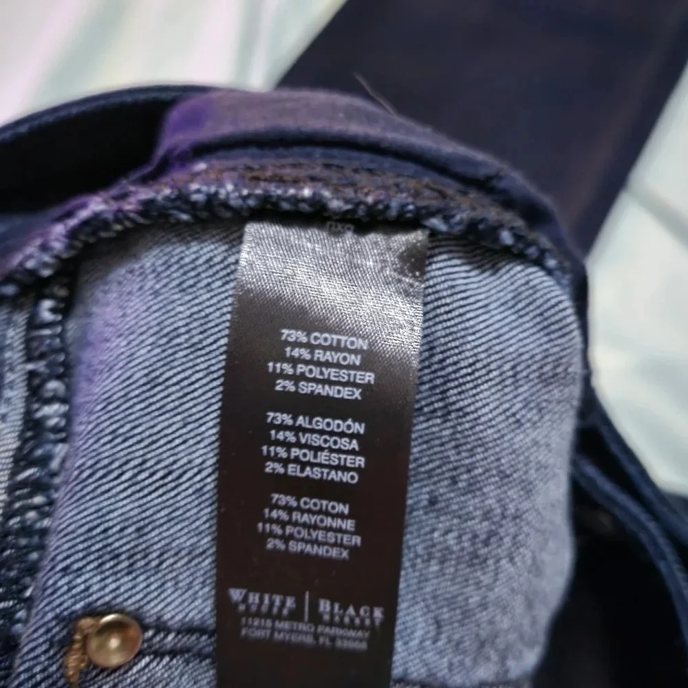 White House Black Market Skinny Flare Jeans, Double Button Close, Size 4S, EUC! - Picture 9 of 10